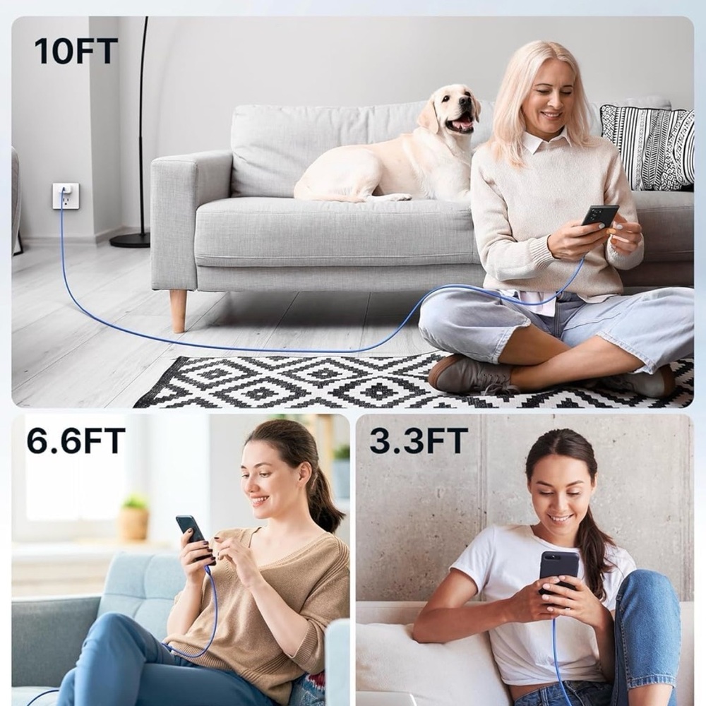 Blue USB-C Cable 2-Pack - Picture 4 of 10